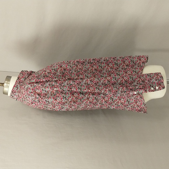 Liberty Print Blouse Cotton Floral Button Down Shirt Classic English Quality - Picture 4 of 9